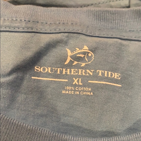 SOUTHERN TIDE LIGHT BLUE SHORT SLEEVE SHIRT - Picture 3 of 5